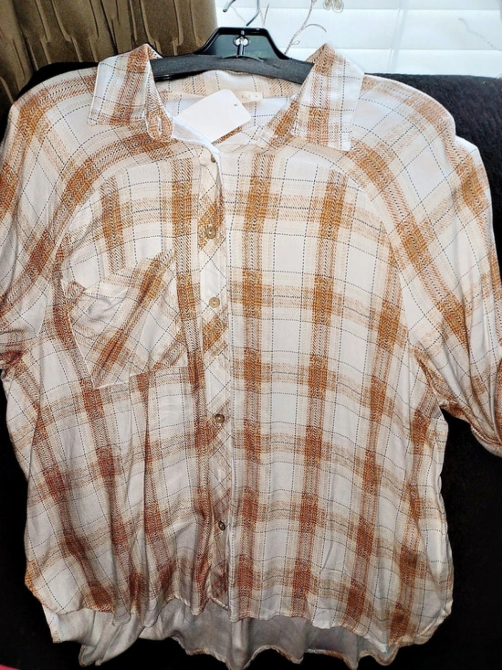 Sew In Love Plaid Button Down Flannel